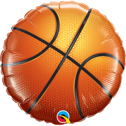 Round Basketball Foil Balloon 