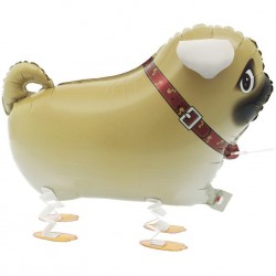 Walking Pet Pug Dog  Foil Helium Balloon 86cm Walking Pet Pug Dog  Foil Helium Balloon 86cm