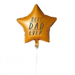 Gold Star Best Dad Ever 18" Foil Balloon Gold Star Best Dad Ever 18" Foil Balloon