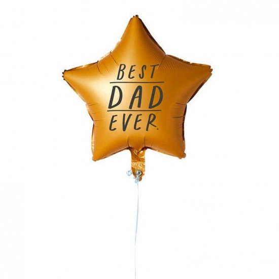 Gold Star Best Dad Ever 18" Foil Balloon