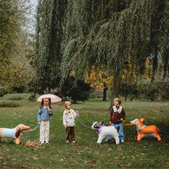 Standing Bulldog Foil Balloon