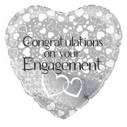 Entwined Hearts Engagement 18" Foil Balloon Entwined Hearts Engagement 18" Foil Balloon