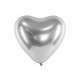 Silver Glossy Heart Party Balloon