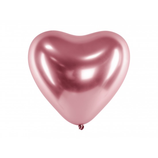 Rose Gold Glossy Heart Party Balloon