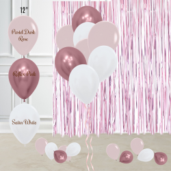 8 Pastel Dusk Rose, Satin White, Reflex Pink Balloon Set 8 Pastel Dusk Rose, Satin White, Reflex Pink Balloon Set