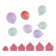 Pink Lilac and Pastel Green Balloon Pack with Card Spikes
