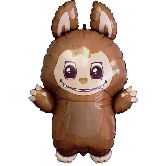 Brown Bad Bunny Jumbo Foil Balloon INFLATED
