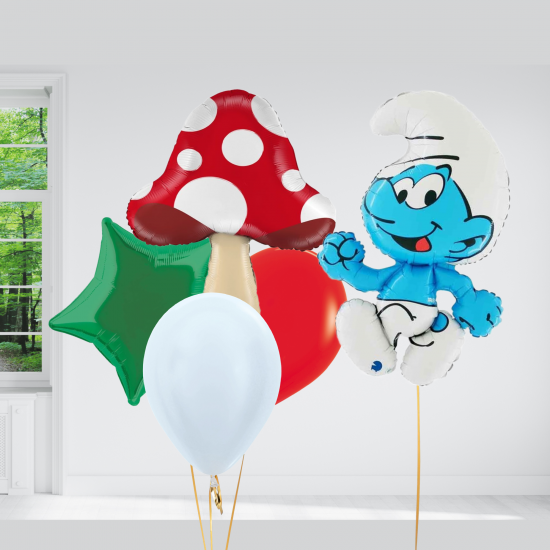 Smurf Cartoon Character Party Balloon Set INFLATED