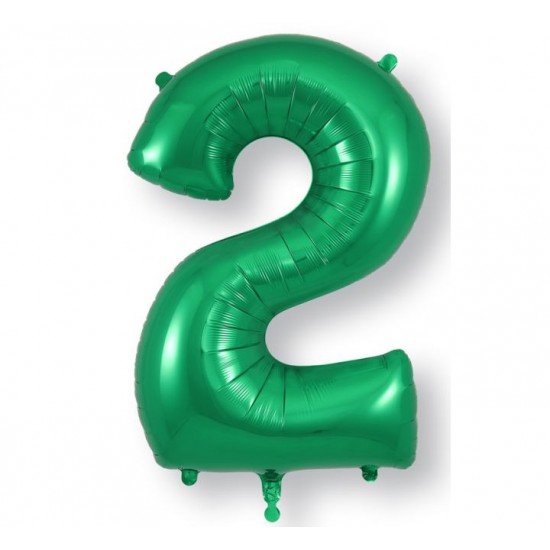 Green Jumbo Number 2 Balloon