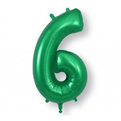 Green Jumbo Number 6 Balloon Green Jumbo Number 6 Balloon