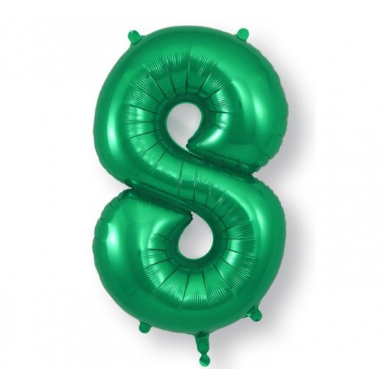 Green Jumbo Number 8 Balloon