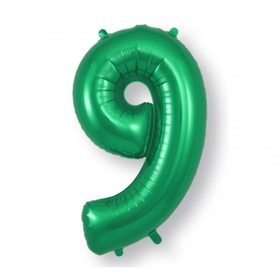 Green Jumbo Number 9 Balloon