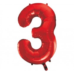 Red Number 3 Balloon Giant 34 Inch Helium Foil Number Balloons Red Number 3 Balloon Giant 34 Inch Helium Foil Number Balloons