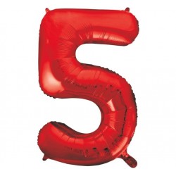 Red Number 5 Balloon Giant 34 Inch Helium Foil Number Balloon Red Number 5 Balloon Giant 34 Inch Helium Foil Number Balloon