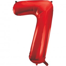 Red Number 7 Balloon Giant 34 Inch Helium Foil Number Balloon Red Number 7 Balloon Giant 34 Inch Helium Foil Number Balloon