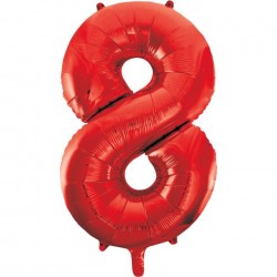 Red Number 8 Balloon Giant 34 Inch Helium Foil Number Balloon Red Number 8 Balloon Giant 34 Inch Helium Foil Number Balloon