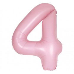 Matte Powder Pink Jumbo Number 4 Balloon Matte Powder Pink Jumbo Number 4 Balloon
