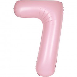 Matte Powder Pink Jumbo Number 7 Balloon Matte Powder Pink Jumbo Number 7 Balloon