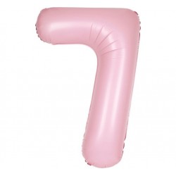 Matte Powder Pink Jumbo Number 7 Balloon Matte Powder Pink Jumbo Number 7 Balloon