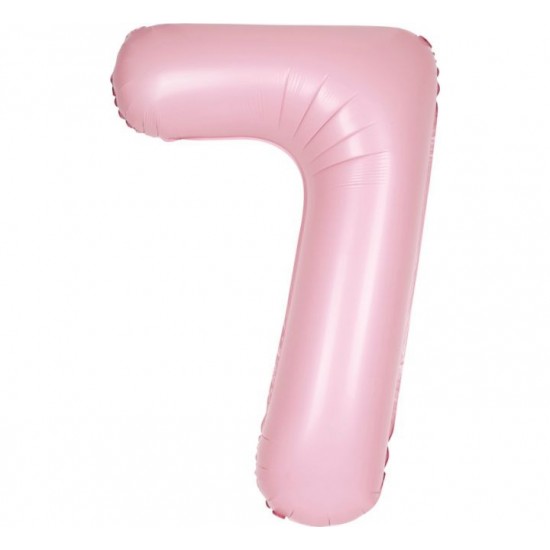 Matte Powder Pink Jumbo Number 7 Balloon