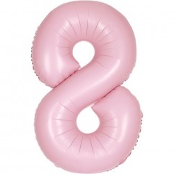 Matte Powder Pink Jumbo Number 8 Balloon Matte Powder Pink Jumbo Number 8 Balloon