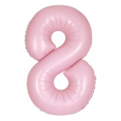 Matte Powder Pink Jumbo Number 8 Balloon Matte Powder Pink Jumbo Number 8 Balloon