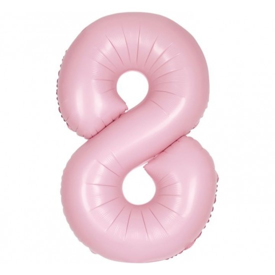 Matte Powder Pink Jumbo Number 8 Balloon