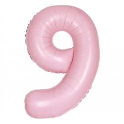 Matte Powder Pink Jumbo Number 9 Balloon Matte Powder Pink Jumbo Number 9 Balloon