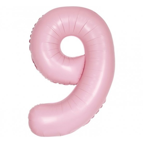 Matte Powder Pink Jumbo Number 9 Balloon