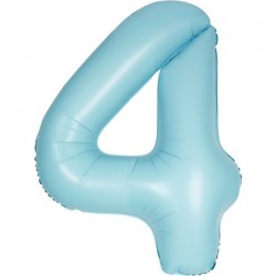 Matte Powder Blue Jumbo Number 4 Balloon Matte Powder Blue Jumbo Number 4 Balloon