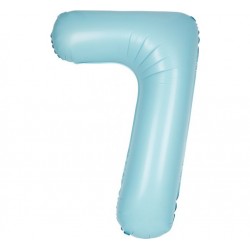 Matte Powder Blue Jumbo Number 7 Balloon Matte Powder Blue Jumbo Number 7 Balloon