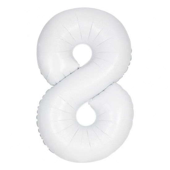 Matte White Jumbo Number 8 Balloon
