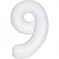 Matte White Jumbo Number 9 Balloon