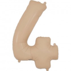 MATTE NUDE Jumbo Number 4 Balloon
