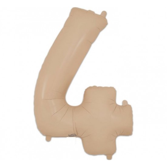 MATTE NUDE Jumbo Number 4 Balloon