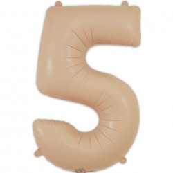 MATTE NUDE Jumbo Number 5 Balloon