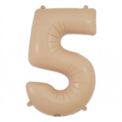 MATTE NUDE Jumbo Number 5 Balloon