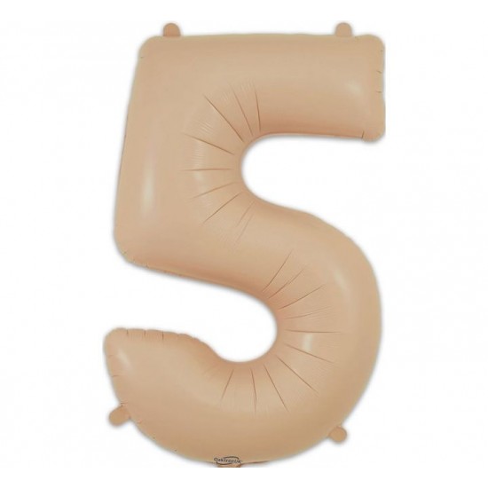 MATTE NUDE Jumbo Number 5 Balloon