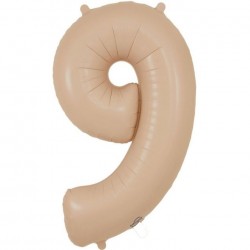 MATTE NUDE Jumbo Number 9 Balloon