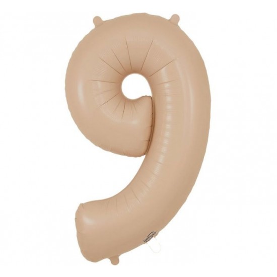 MATTE NUDE Jumbo Number 9 Balloon