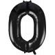 Black  Jumbo Number 0 Balloon