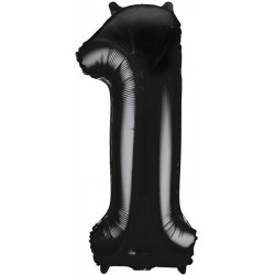 Black  Jumbo Number 1 Balloon