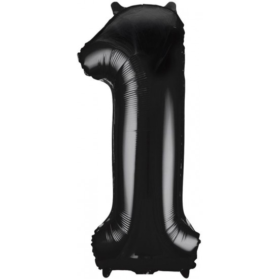 Black  Jumbo Number 1 Balloon