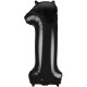 Black  Jumbo Number 1 Balloon