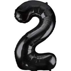 Black  Jumbo Number 2 Balloon