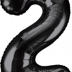 Black  Jumbo Number 2 Balloon