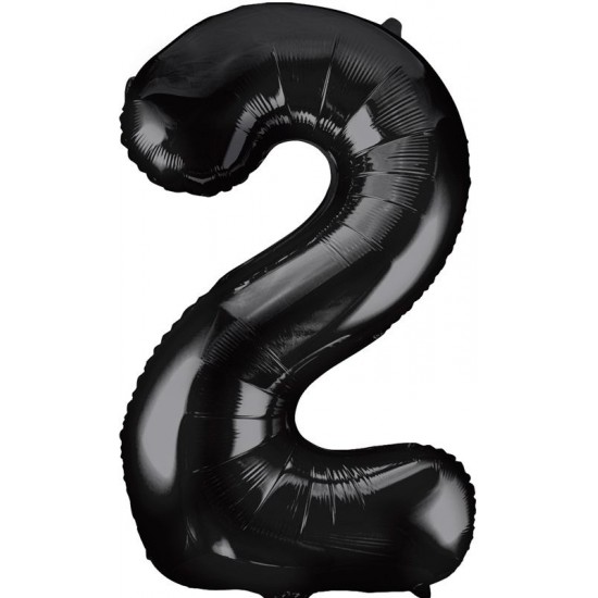 Black  Jumbo Number 2 Balloon