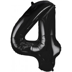 Black  Jumbo Number 4 Balloon