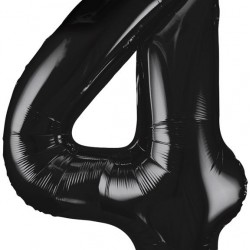 Black  Jumbo Number 4 Balloon