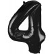 Black  Jumbo Number 4 Balloon